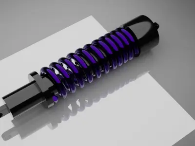 shock absorber rigged Low-poly 3D model