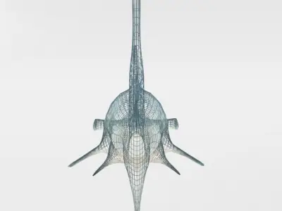 Hammerhead shark Low-poly 3D model get