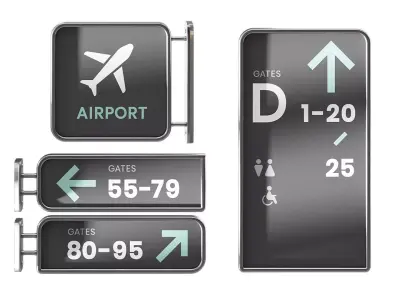 Airport Navigation Set 02 3D model