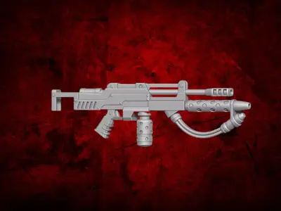 Scifi FlameThrower 3D Printable Files For Action Figures 3D print model