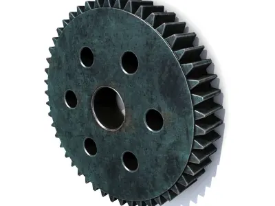 Tooth gear 3D model by jonjensen