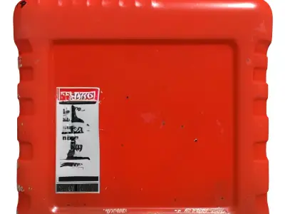 Realistic Red Fuel Canister Low-poly 3D model