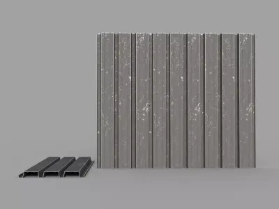Corrugated galvanized sheets 3 Low-poly 3D model