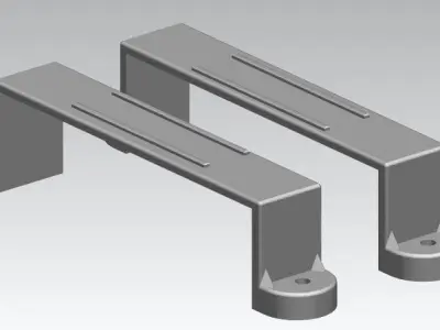 Battery Clamp Free 3D model