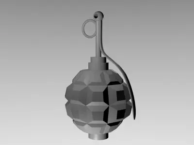 Military Grenade Keychain ready for printing 3D print model