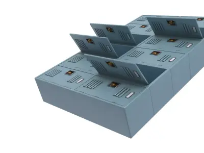 Sports Gym Locker 3D model