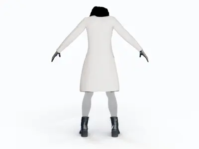 Winter Clothing for Female 3D model