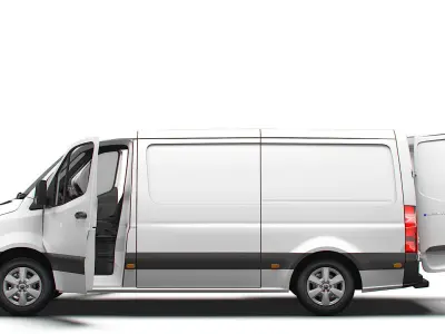 Mercedes Benz Sprinter L2H1 RWD HQ Interior 2025 3D model