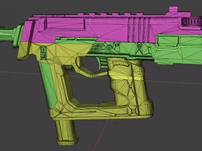 Modern SMG 2 Low-poly 3D model