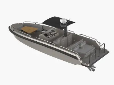8 Meter Yacht Tender Runabout 3D model