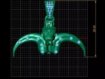 Turbocharger Diamond Pendant 3D print model