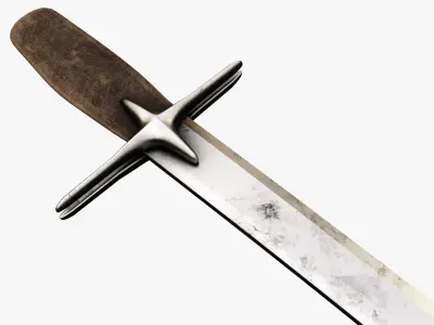 Medieval weapons Low-poly 3D model 11