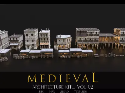 Medieval Modular Buildings  Vol 02 3D model