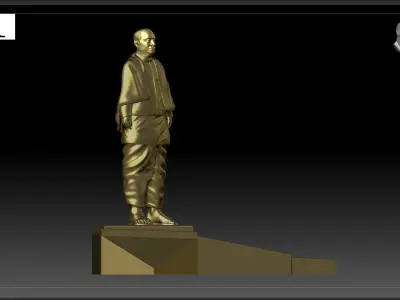Statue of Unity or sardar patel High-poly 3D model 3D print model purchase