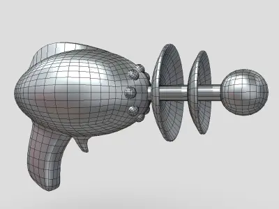 Laser Gun Low-poly 3D model buy