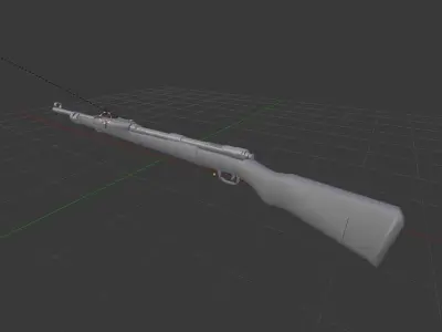Kar98k rifle 3D model