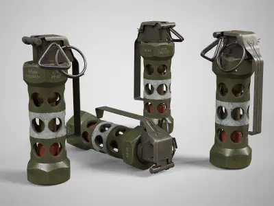M84 Flashbang Hand Grenade AAA Game Ready Low-poly 3D model