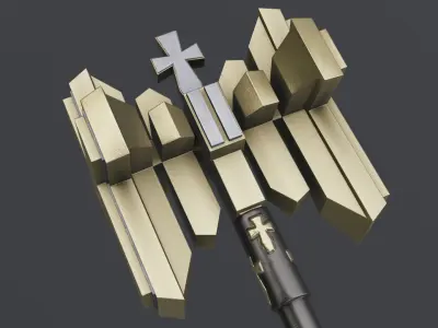 Hammer 07 Low-poly 3D model