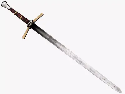 Medieval weapons Low-poly 3D model 12