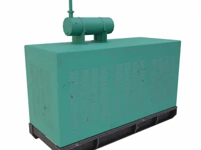 Silent Generator Lowpoly 3d model Low-poly 3D model