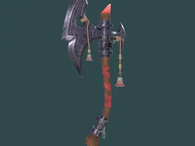 Stylized Axe game Asset Low-poly 3D model