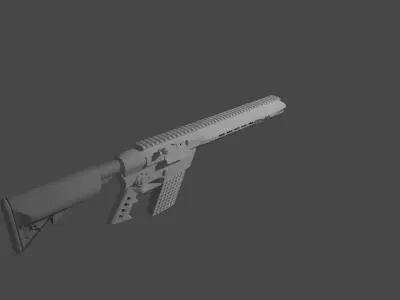 AR-25 sci fi rifle 3D model