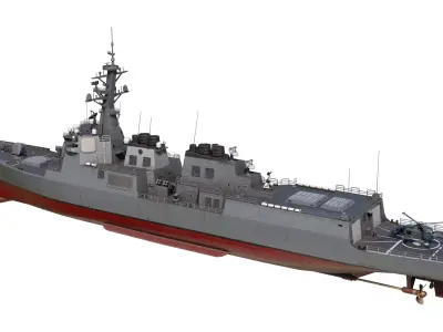 Korean Navy Sejong the Great-class destroyer KDX-III 3D model
