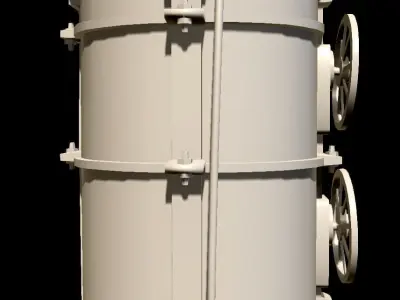 Steam Machine Low-poly 3D model