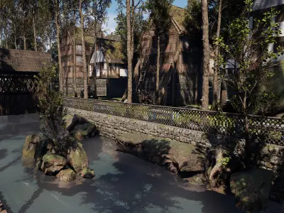 Faymere River Village  A Forgotten Medieval Gem 3D model