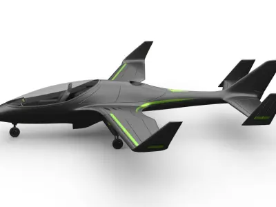 sci-fi light aircraft 3D model