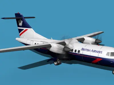 ATR-42-320 British Airways 3D model