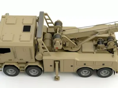 Heavy Tactical Military Recovery Vehicle 3D model
