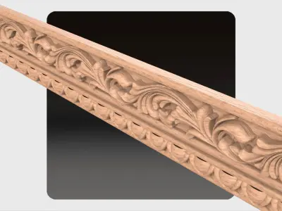 Carved decor ornament for cnc 03 3D model purchase