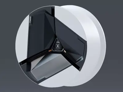 Polestar aerodynamic fan wheel Low-poly 3D model