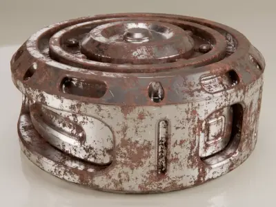 Rusty Mechanical Prop 3 3D model