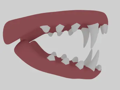 Dinosaur Teeth Low-poly 3D model