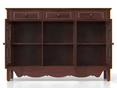 Antique Sideboard Cabinet Low-poly 3D model