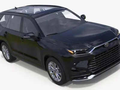 Toyota Grand Highlander 2024 Black 3D model