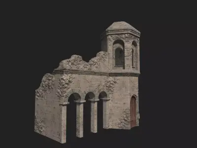 Medieval ruin Low-poly 3D model purchase