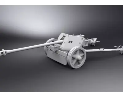 Pak 40 Scale model 3D print model