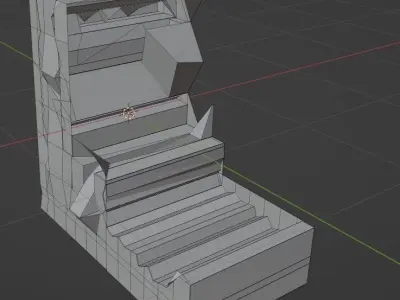 buildings destroyed Free low-poly 3D model