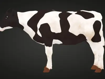 Cow - Stylized Low-poly 3D model