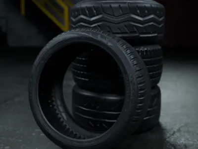 Tire Model Pack V1 Low-poly 3D model
