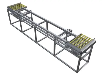 Wave soldering bending connection line 3D model