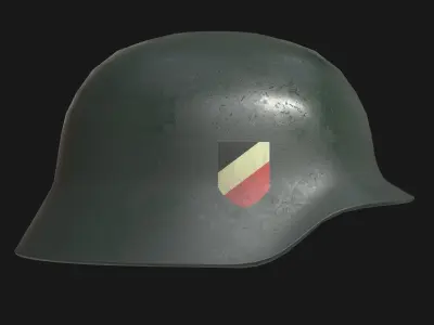 WW2 German Helmet kriegsmarine - Military Helmet Low-poly 3D model