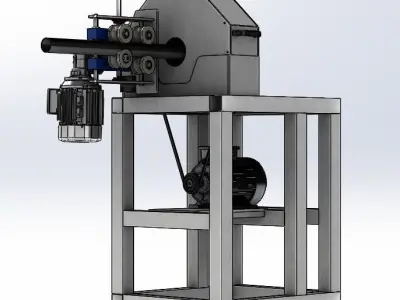 Tube Rotary Polishing Machine 3D model