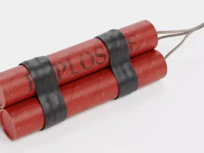 Dynamite V2 - Taped Explosive TNT Bundle 3D model