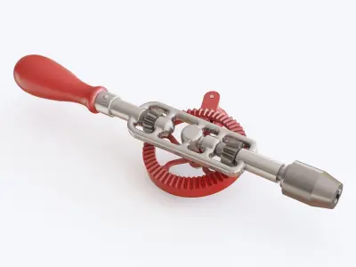 Hand drill 03 3D model