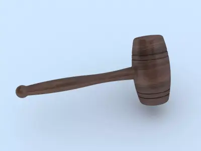 Wood mallet 3D model