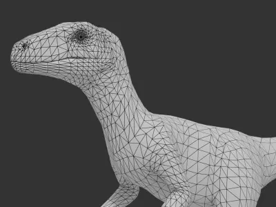 Velociraptor dinosaur Low-poly 3D model buy